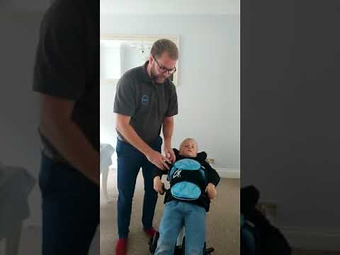 Transferring and Securing a Child in a Leckey Squiggles Stander