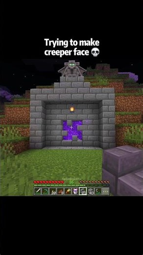 Minecraft making a creeper face moments