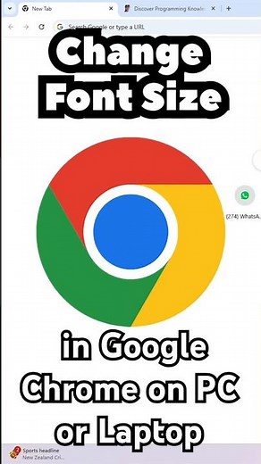 How to Change Font Size in Google Chrome on PC or Laptop