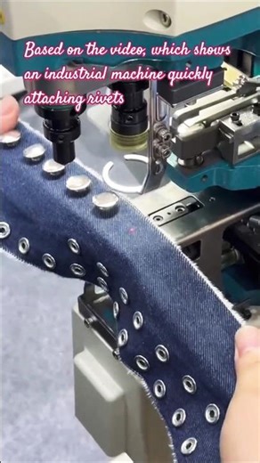 ​Automatic Rivet Setting Machine: Denim Studding for Footwear & Apparel. #shorts
