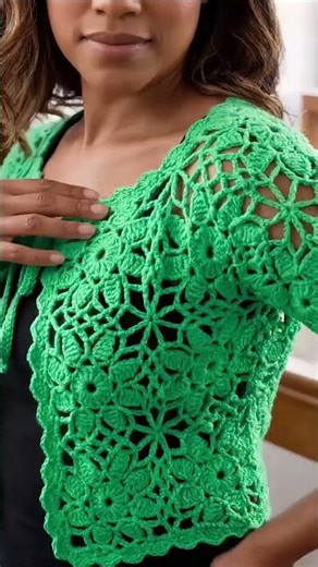 crochet lace jacket written pattern #crochet