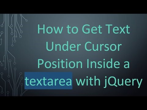 How to Get Text Under Cursor Position Inside a textarea with jQuery