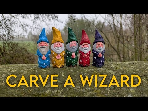 How to carve a Wizard - full tutorial - knife only project