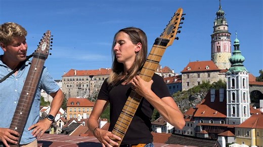 Throwback to 2024 while traveling through the Czech Republic and Slovakia 🇨🇿 This is our version of Pachelbel’s “Canon in D”, performed on two Chapman Sticks in the beautiful old town of Český Krumlov. Featured now in our Listening Room (studio quality story): www.markwhitelive.com 🎧 If you feel like slowing down for a few minutes, put on some headphones and enjoy. 🎶 | Cascade - Mark&Steffi
