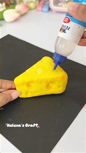 Cheese Squishy 🧀 #diy #shorts #helenascraft #craft #diyideas