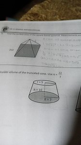 QuestionFind the total surface area of a square-based pyramid ... | Filo