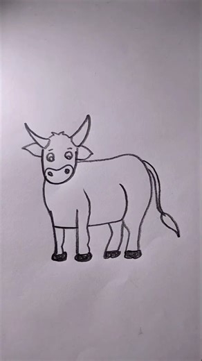 Cow art with U H step by step #artwork #art #drawingtutorial #easydrawing #shorts #tranding
