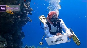 write your message UNDERWATER Template AE for Advertising | Video Marketing