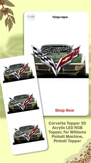 Elevate your game night to legendary status! 🎮✨ Introducing the Corvette Topper 3D Acrylic LED RGB Topper for your Williams Pinball Machine! 🌈✨ Priced at just $113.85, this stunning topper lights up your space with vibrant colors while showcasing your passion for pinball! 🔥 Transform any gathering into a joyful celebration, bringing friends together for endless fun and excitement. Whether you're spotlighting your machine or making a bold statement, this topper is the perfect blend of style an
