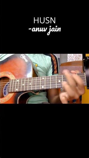 Husn - Acoustic Version | Guitar + Voice.....#shorts #shortsfeed #guitarlesson #