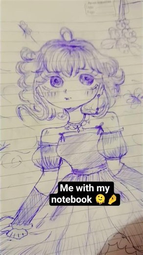 me with my sketch book vs notebook ### draw ##