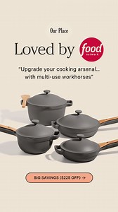 Your kitchen will never be the same with this set of full and mini-sized Always Pans and Perfect Pots, featuring patented multifunctional design “A replacement kitchen” —Bon Appetit 🍳Exclusive toxin-free nonstick designed to make cooking easier 🆓Free Shipping, Free Returns, 100-Day Trial | Our Place