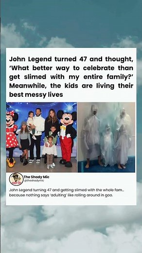 John Legend Turns 47! Gets Slimed with Chrissy Teigen & Kids at Sloomoo Institute