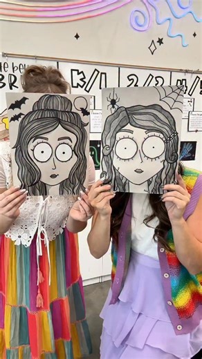 💀TIM BURTON INSPIRED SELF PORTRAITS 💀 The kids and families at our school have loved these seasonal, spooky portraits and they have made the best Fall keepsake!! 👻💜🕷️ Beyond grateful for the awesome lesson and references from @artprojectsforkids 🤗 COMMENT “BURTON” FOR THE LINK TO THIS LESSON 🔗💜 #timburton #artlesson #halloweenart #selfportraits #artteacher | Happily Ever Elementary Page