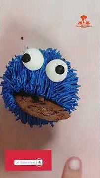 Cookie Monster Cupcake Tutorial | How to make a Cookie Monster Cupcake | Monster Cupcakes Theme
