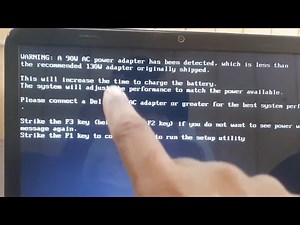 fix warning a 90w ac power adapter has been detected
