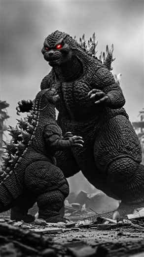 Godzilla jr: i want ice cream Godzilla: No