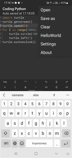 an animation using turtle in python