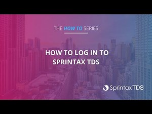 How to log in to Sprintax TDS