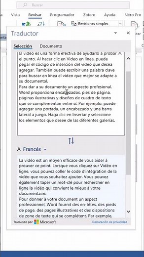 Cómo traducir un texto a cualquier idioma sin Programas desde Word #word #youtubeshorts #shortsclip