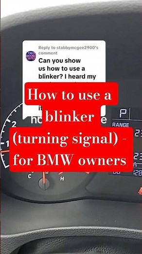 How to use a blinker (turning signal) - for BMW owners 🤣