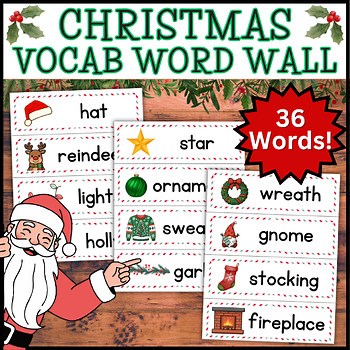Christmas Word Wall! Preschool / Kindergarten December Vocabulary Write the Room