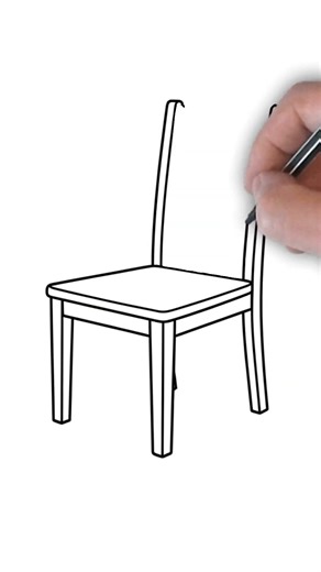 Drawing Chair: Easy Tutorial​ #drawing #howtodraw #chair #arttutorial #easyart #furniture #sketching