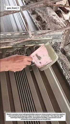 Mastering Metal Siding Installation with Smooth Mortar Finishing | Pro-Level Technique