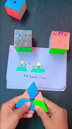How to solve pyramid Rubik's Cube solve 💗💗#youtube #rubikscubetricks #shorts #solvecube #puzzle