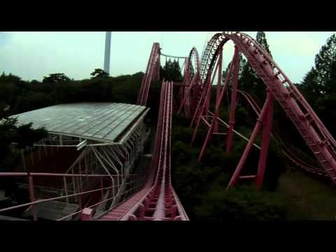 Loop Screw Coaster Roller Coaster POV Front Seat Seibuen Yuenchi Tokyo Japan 1080p HD