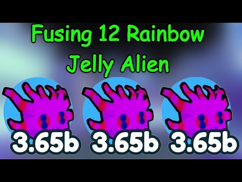 NEW UPDATE! Fusing 12 RAINBOW Jelly Alien!!! (Pet Simulator X - Alien Update)