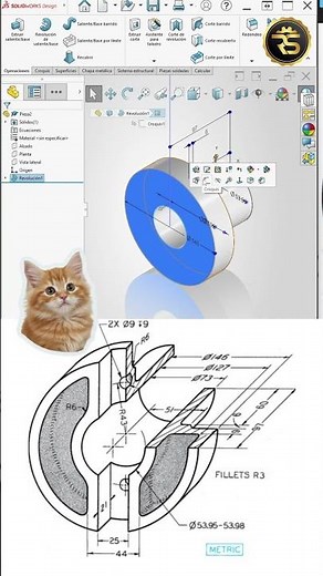 De Plano 2D a Pieza 3D en segundos con SolidWorks 🚀