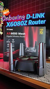 Unboxing Video Review by Ahken TV You will Never Get Lose with Wi-Fi 6 2.5Gbps speed 🚀 ✅It's also can mesh with DIR-X3000Z/DIR-X1860Z/X3060Z (TM Unifi Router) 🛒 Shop now: 👉 Shopee: https://bit.ly/3QOFanu 👉 Lazada: https://bit.ly/3QRJPVY #dlinkmy #WiFi6 #wifimesh #unifi #AX6000 #gamer #nevergetlose | D-Link
