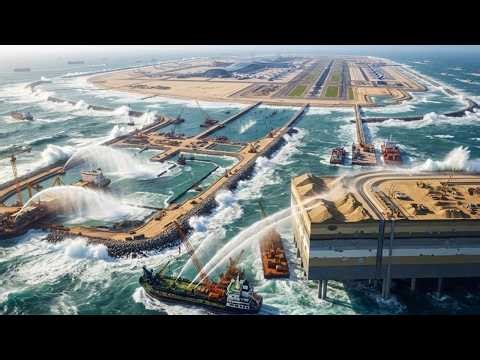 Inside the Impossible Artificial Island Airport – How China Built on Sand (Full Process)