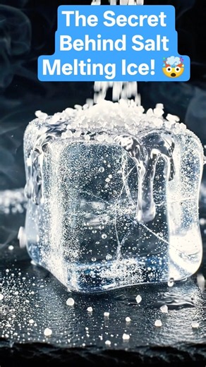 Why Does Salt Melt Ice? 🧂🧊 The Science Is Amazing!#ice #chemistry #facts#shorts #melting #salt