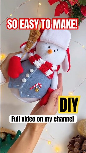 Cute Snowman DIY ⛄✨ Winter Plush Toy
