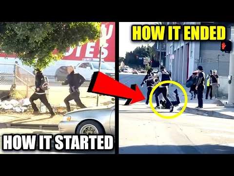 LAPD Officer Gets Publicly HUMILIATED by ICE Protester