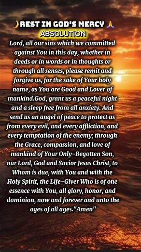 "Absolution Prayer: Peaceful Night & God's Forgiveness 🙏✨"