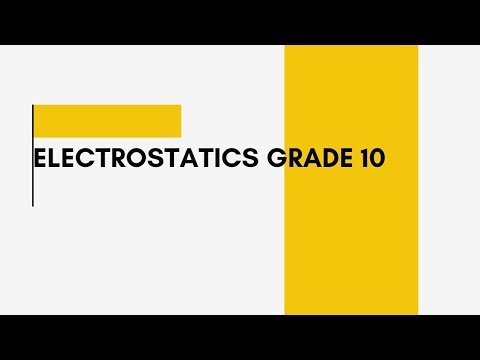 Introduction to Electrostatics grade 10 ( part 1)
