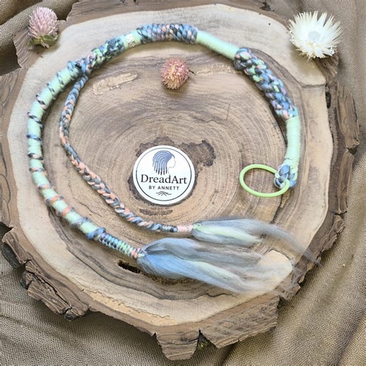 Dreadwrap in Pastel Colors – Playful & Soft | Dread Accessory | Approx. 50 Cm, Unique Piece, Dreadlock Jewelry, Hair Accessory, Hair Tie - Etsy