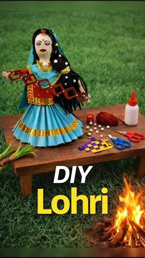 DIY Lohri Puppet | Punjabi Doll Making #viral #viralvideo #shorts #viralshorts