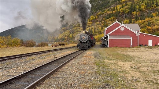 100K views · 1.7K reactions | White Pass 73 passing the Bennett Depot on the White Pass & Yukon Route. 09/2025 | Bryan Burton Photography | Facebook