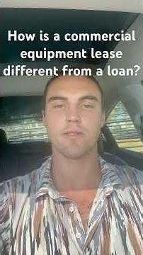 How is a commercial equipment lease different from a loan?
