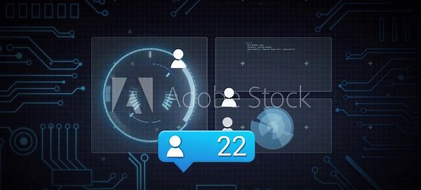 Blue bubble updating count as avatar icons arriving and clustering near HUDs, indicating growth