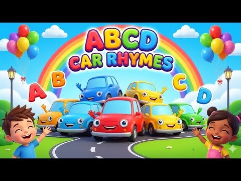 ABCD Car Rhymes 🚗 | A to Z Alphabet Cars Song | Kids Learning Cartoon | Fun Rhymes