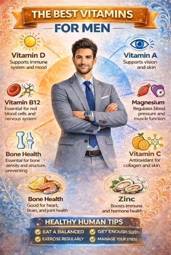 Essential Vitamins Every Man Must Take#Menshealth#Healthymen#Vitaminsformen#Dailyvitamins#Healthtips
