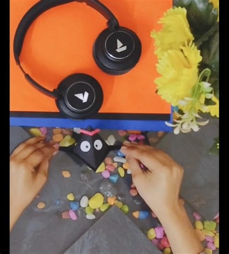 easy crow craft/ fun craft/ paper crow craft #papercraft #craft #crow #origami #shorts