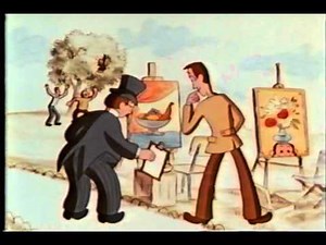 Curious George Goes to An Art Show (Old Cartoon 1980s)