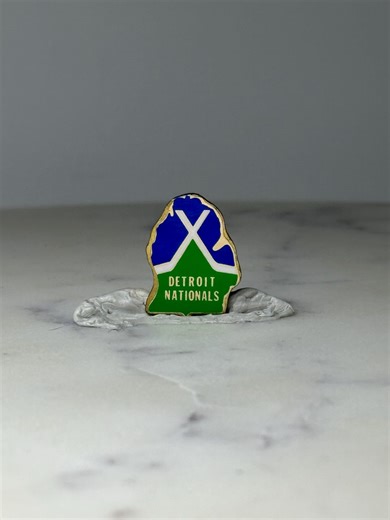Vintage Detroit Nationals Pin: Blue & Green - Hockey Era Accessory - Etsy