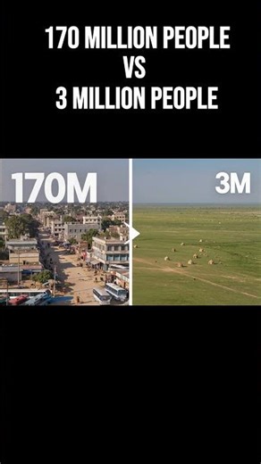 170 Million vs 3 Million People - SAME SIZE ?! 🌍 #shorts